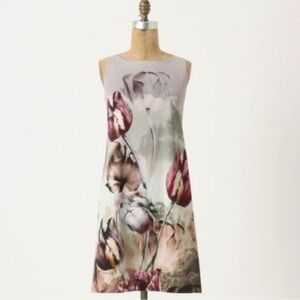 Bailey 44 Anthropologie blooming buds tulip dress sz 2 sleeveless sheath EUC